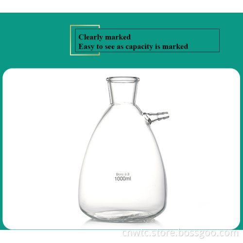 Glass Filter Bottles with Top Spout, Filter Flask, 125-20000ml Capacity: A Comprehensive Filtration Unit for Laboratory Use